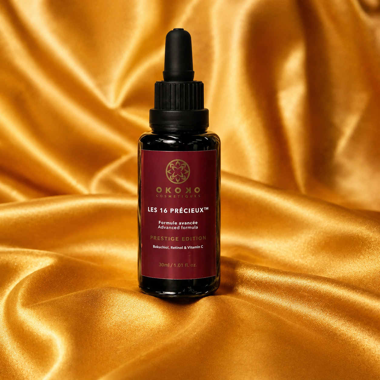 OKOKO - Huile pour le visage anti-âge de niveau supérieur au rétinol - Les 16 Précieux