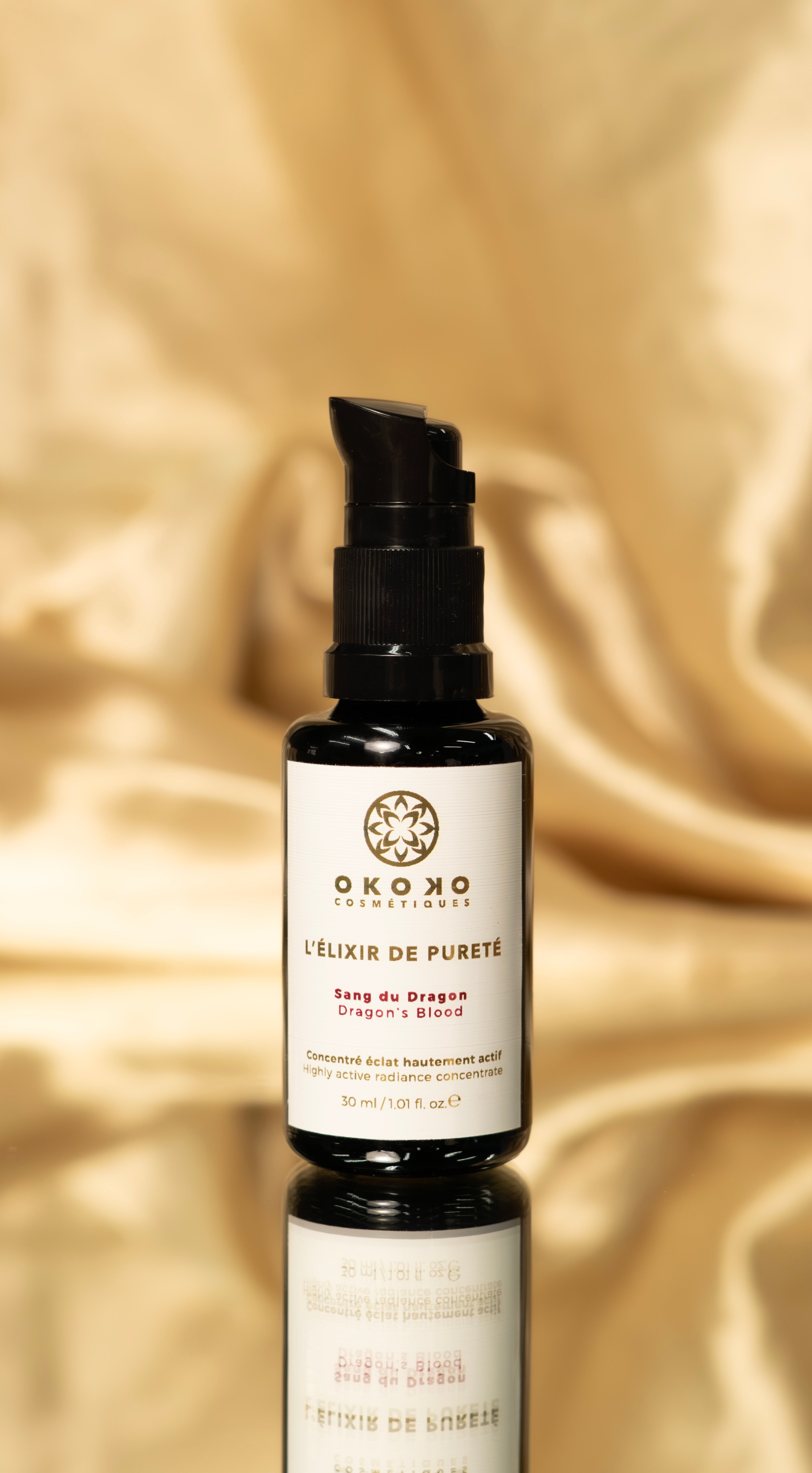 L’Élixir de Pureté – Clarifying Essence with 10% Niacinamide + Dragon’s Blood