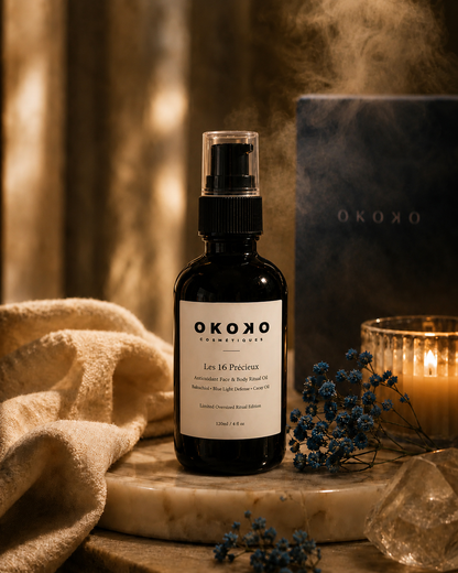 OKOKO - Suero de aceite antioxidante Bakuchiol &amp; Blue Light - Les 16 Précieux