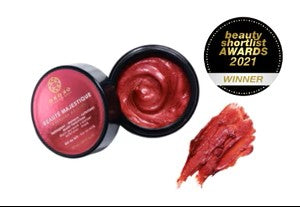 OKOKO Cosmétiques Beauté Majestique — award-winning 3-in-1 cleanser, mask, and exfoliator honored by the 2024 Healing Lifestyles Earth Day Beauty Awards. A balm-to-milk formula that purifies, refines, and brightens skin while delivering a sensorial luxury cleansing experience.