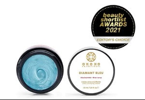 OKOKO Cosmétiques Diamant Bleu — Editor’s Choice award-winning soothing cream from the White Label Collection. Enriched with niacinamide, blue tansy, and antioxidant botanicals to calm, hydrate, and protect against environmental factors.